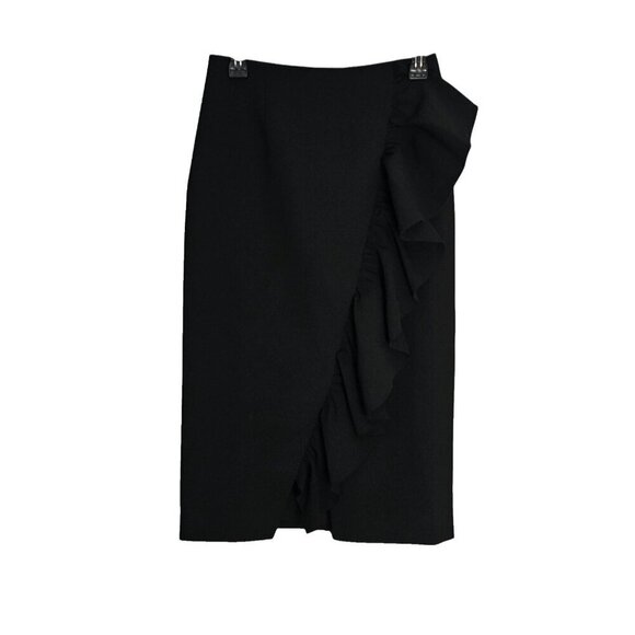 Women's - Ted Baker Oden Asymmetric Ruffle Pencil Skirt, Size 2 (US 4 - 6) - Picture 3 of 9